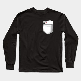 Pocket Aces (white) Long Sleeve T-Shirt